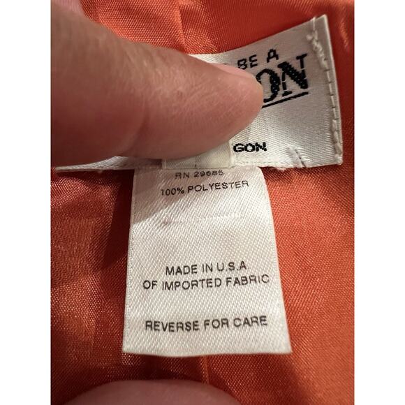 Pendleton Womens Peach Orange Shoulder Pads Button Up Blazers Size 10 Made USA - Picture 7 of 9